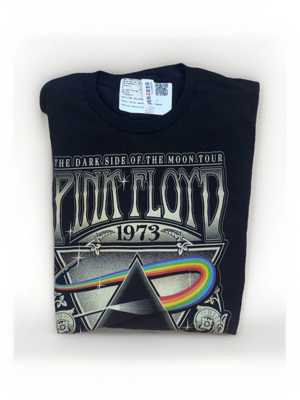 NEW Mens Pink Floyd Tee Graphic T-shirt Black “dark Side Of Moon” XL Jerzees